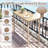 48" Outdoor Counter Height Table Patio Bar Table Heavy Duty Rectangle Metal Frame