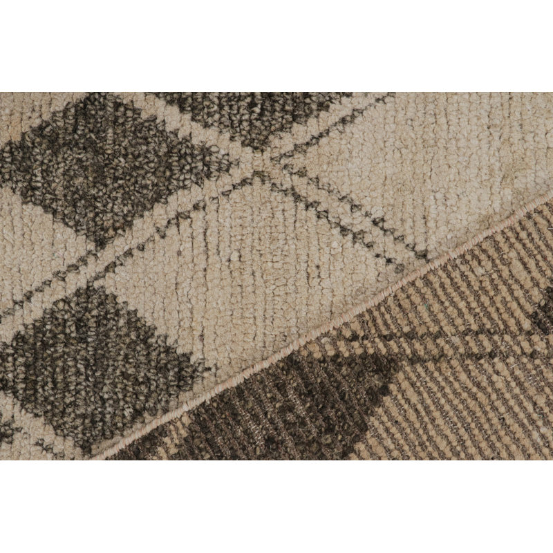 Moroccan Hand Knotted Area Rug, Rectangle 6' x 9'