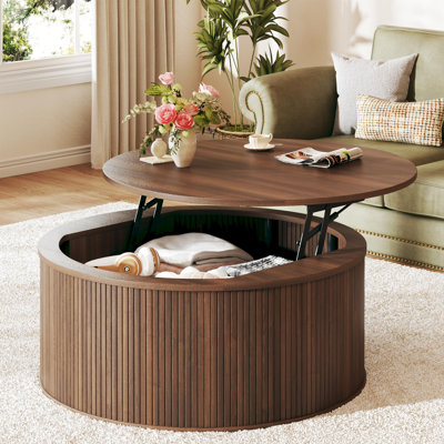 Table basse à plateau relevable 31,5 po avec rangement