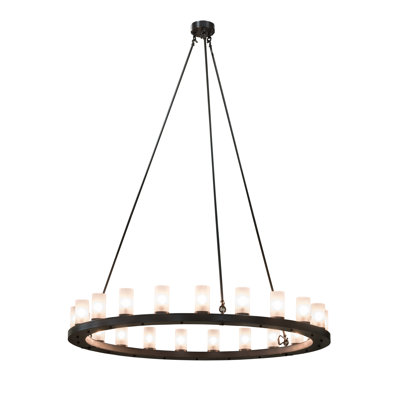 Yearwood 21 - Light Dimmable Wagon Wheel Chandelier