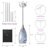 Cowie 1 - Light Gray Teardrop Pendant