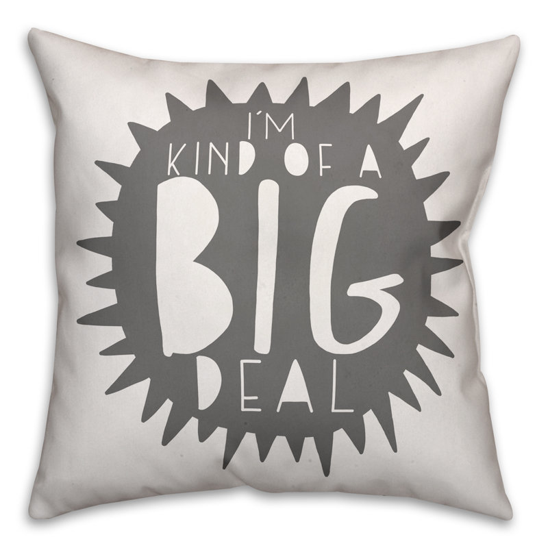 Coussin décoratif I'm Kind of a Big face, Gris