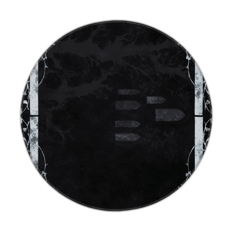 Tapis intérieur et extérieur Twilight Scroll, Rond 5 pi