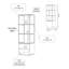 Hesston 180cm H x 55cm W Manufactured Wood For Inferior Part With Door + Metal Frame For Upper Shelved Part Library Bookcase