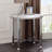 Round End Table With X-Shape Support
