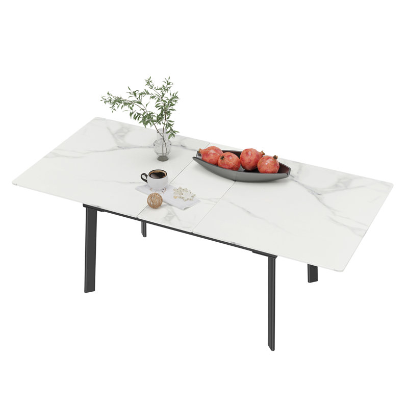 Mattear Rectangular Dining Table, 180x85x79cm, Glossy White