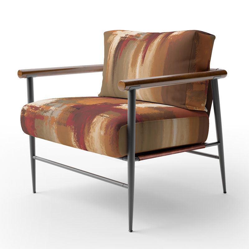 Culligan - Chaise rembourrée avec accoudoirs, Noir, noir, noir, noir