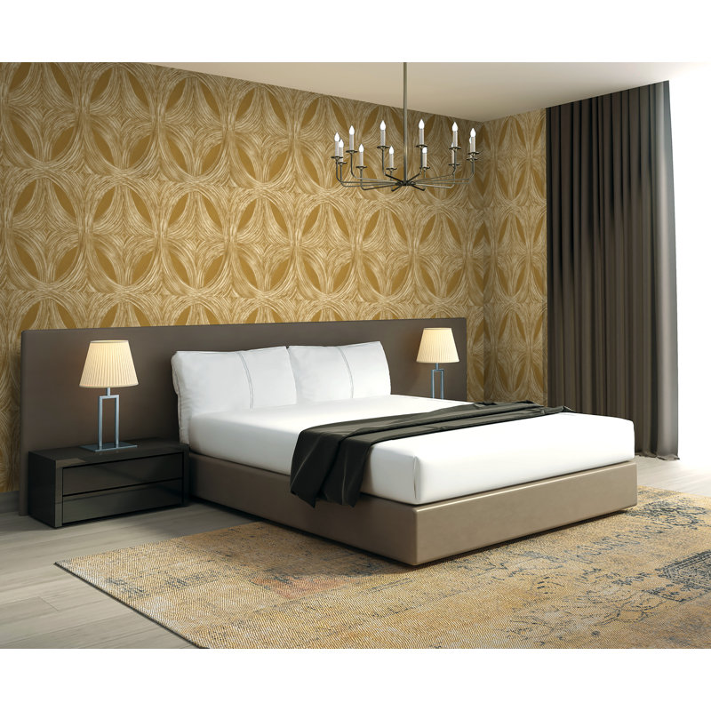 Becerril Abstract Double Roll, Orange/Cream