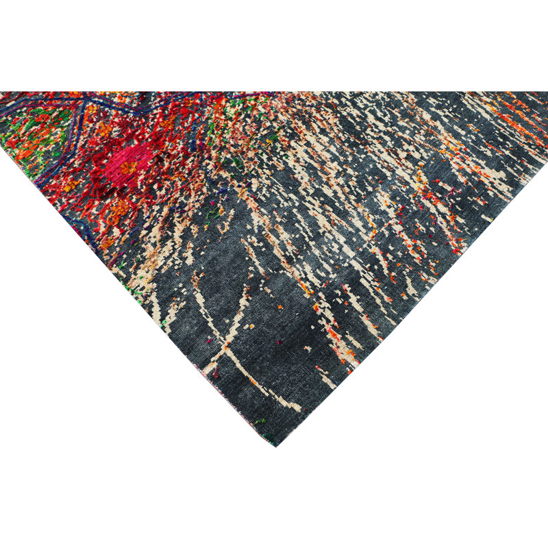 MOHI47041MUMU Wool Floral Area Rug, Rectangle 10' x 14'