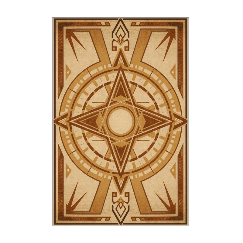 Tapis arc-en-ciel doux et moelleux à motif de cercles magiques Kelton, 3 X 5