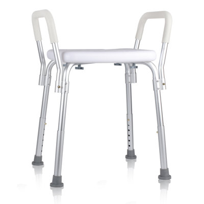 Multi-Purpose Backless Shower Bench with Arms