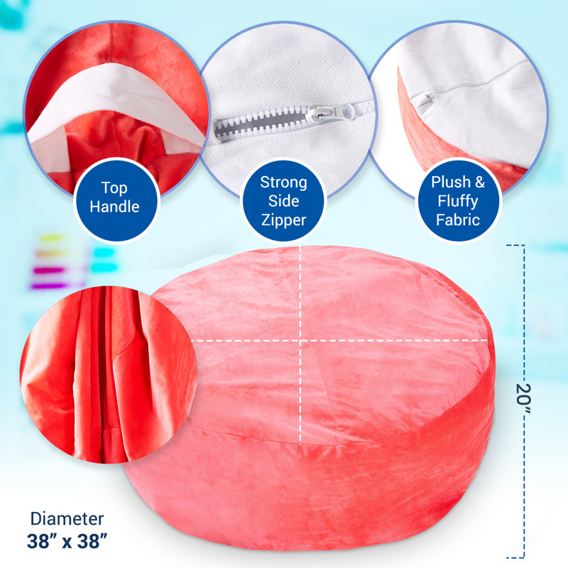 Bean Bag Cover, Hot Pink Faux Fur