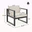 ENSEMBLE DE CHAT 4 PCS, FINITION NOIRE AVEC COUSSIN BEIGE