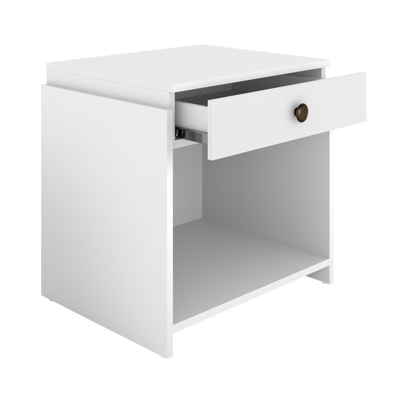 Boyd Sleep Sydney Single Drawer Nightstand, White