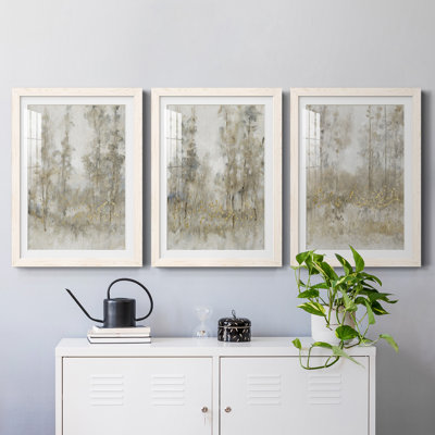 " Thicket of Trees I " 3 Piece Art Color Photography Painting