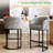 28"H Upholstered Counter Stool with Metal Frame-2098917459