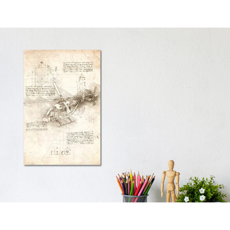 Helicoptor by Cornel Vlad - Wrapped Canvas Gallery-Wrapped Canvas Giclée, 30.48cm H x 20.32cm W
