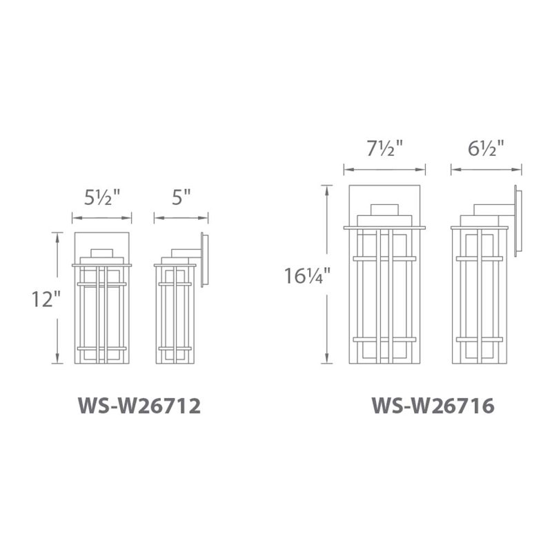 Laforest LED Wall Light, 16" H x 7.5" W x 6.5" D, 13 W