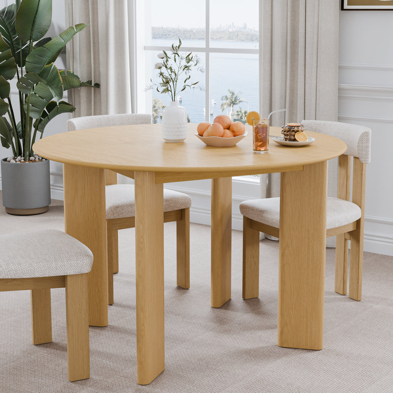 Table de salle à manger 30 po, H 30 po x L 45 po x l 45 po, Bois naturel