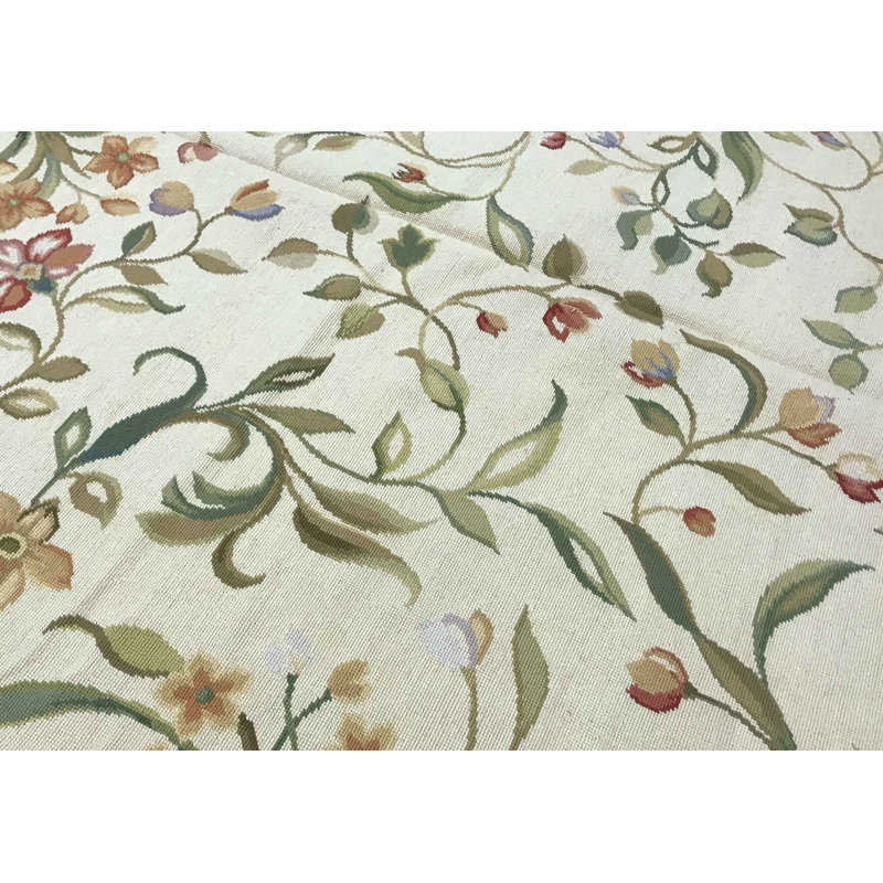 Hand-Knotted High-Quality Beige Area Rug