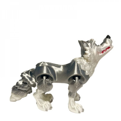 3D Printed Wolf With Long Nose Figurine