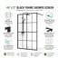 ZHOWI 46 po x 72 po avec cadre de douche noir, panneau de verre trempé 4 pièces et cabine de douche sans cadre-130816901-130816903