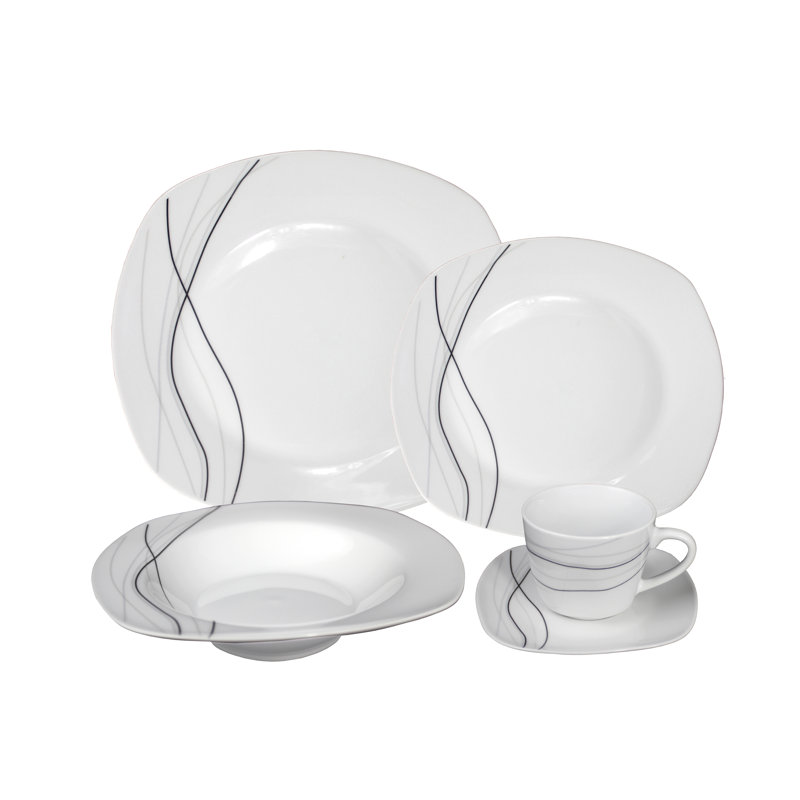 Piece Porcelain China Dinnerware Set - Service for 4