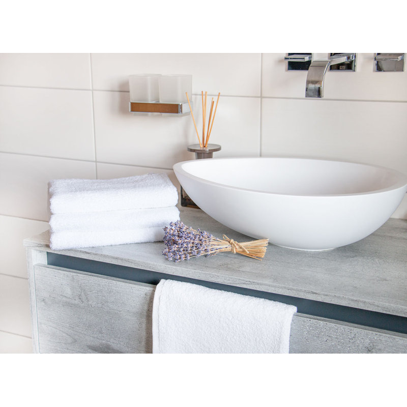 Midweight Hand Towel, White