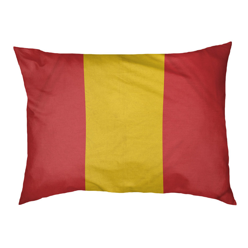 Coussin d'extérieur pour chien Maryland, Grand (l 40 po x P 30 po x H 6,5 po), Rouge / jaune / rouge