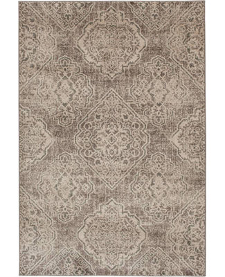 Bungalow Rose Linville Taupe/Beige Scroll Indoor Polypropylene Area Rug