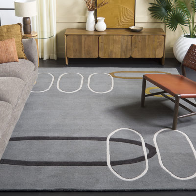 Carolea Soho Hand Tufted Wool And Viscose Geometric Rug