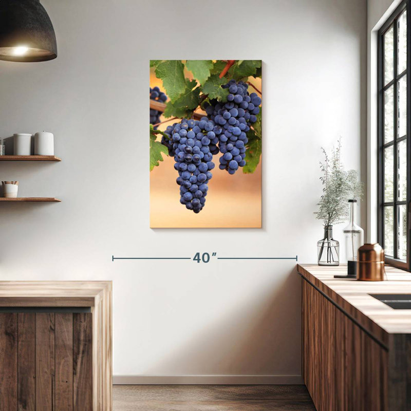 Yarlin raisins sur la vigne, H 36 po x l 24 po