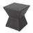 Geometric Outdoor End Table with Weather-Resistant Wicker