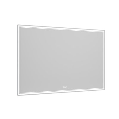 60x40 inch Oversized LED Bathroom Mirror Wall Mounted Mirror with 3 Color Modes  Aluminum Frame Large Wall Mirror for Bathroom