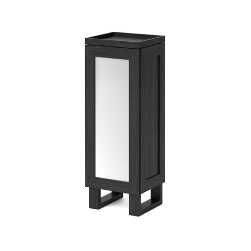 Mendocino Solid Wood Bathroom Cabinet, Dark Oak