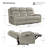 Olathe Genuine Leather Dual Motor Power Reclining Lay Flat Sofa With Power Headrest-511434780