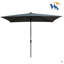 Parasols d'extérieur rectangulaires éclairés à DEL avec manivelle et bouton poussoir-1237557141