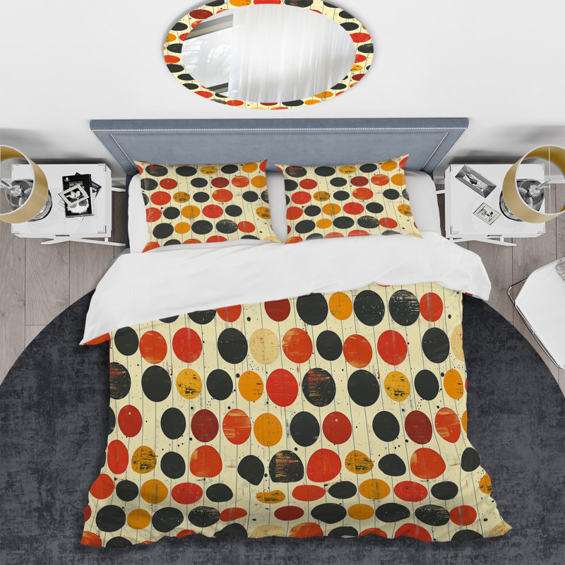 Dots - Ensemble de housse de couette à pois, Housse de couette très grand et 2 très grandes t