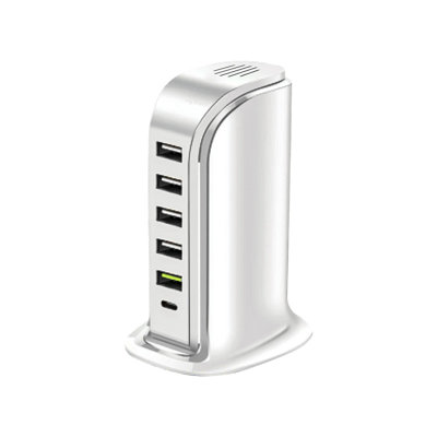 Docking station Multi-interface Charger Docking Station Six Charging Ports 40W Fast Charging Smart Charger Security Charge Charge Protection Function