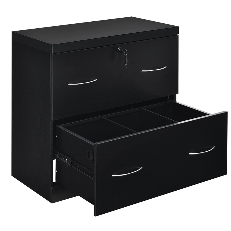 Jye 74 cm W 2 -Drawer Filing Cabinet, Black