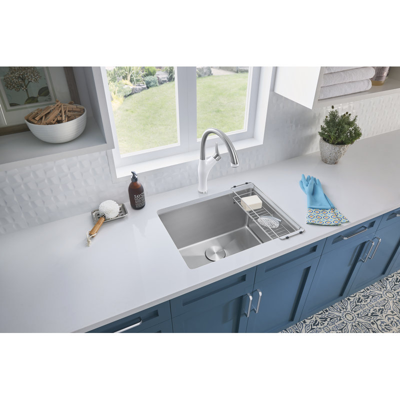 Stainless Steel Sponge Holder for LIVEN & QUATRUS Laundry Sinks
