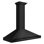 ZLINE 48 in. Black Stainless Steel Wall Mount Range Hood W/ Black Stainless Steel Handle