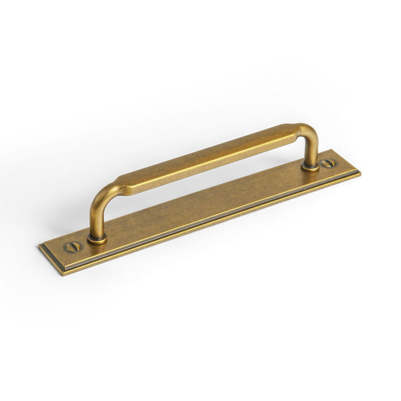 Classical Bar Pull With Backplate(G015) Multipack, 5", Antique Brass