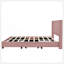 Lit plateforme tapissier grand avec 3 tiroirs