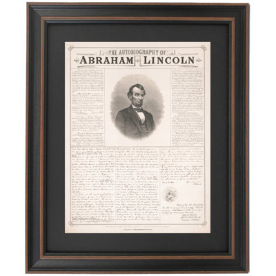 Autobiography of Abraham Lincoln by Jesse W. Fell | Framed Print