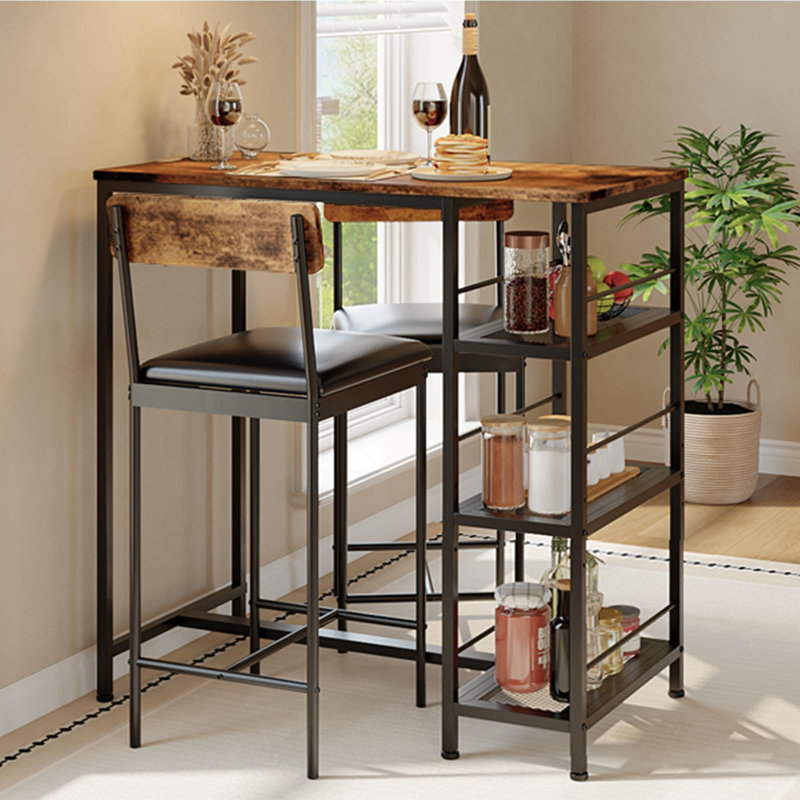 Dining Set, Brown, Brown, Brown / Black