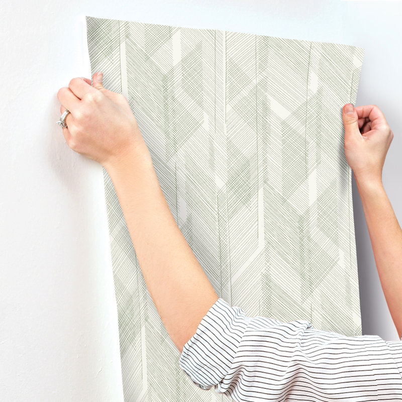 Bryant Evergreen Crosshatch Wallpaper, Green