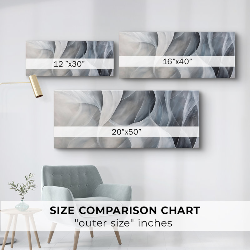 Abstract Seris 6 #IV-Wide Gallery Wrapped Canvas, H 12 po x l 30 po