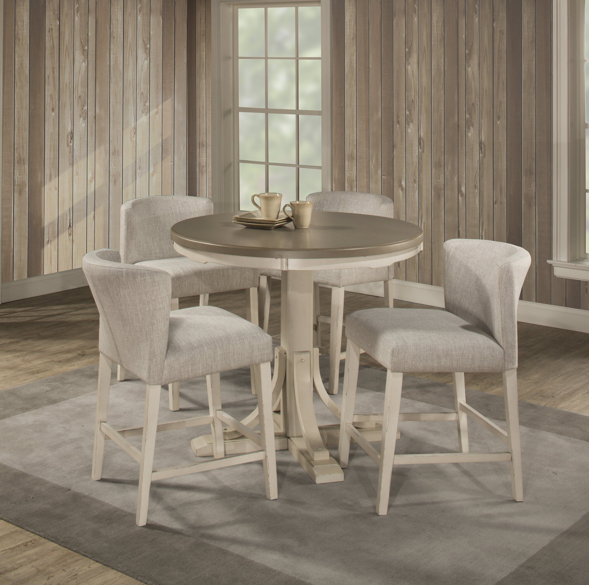 Rosecliff Heights Kinsey 5 - Piece Pedestal Dining Set & Reviews | Wayfair