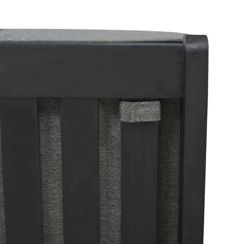 Ensemble de conversation à assise multiple avec coussins 4 pièces, gris, Noir